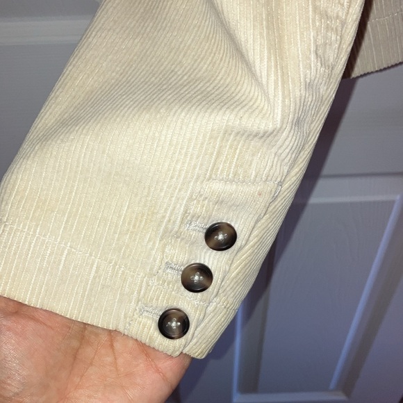 Talbot’s corduroy blazer in Ivory. Size 10. - Picture 6 of 7
